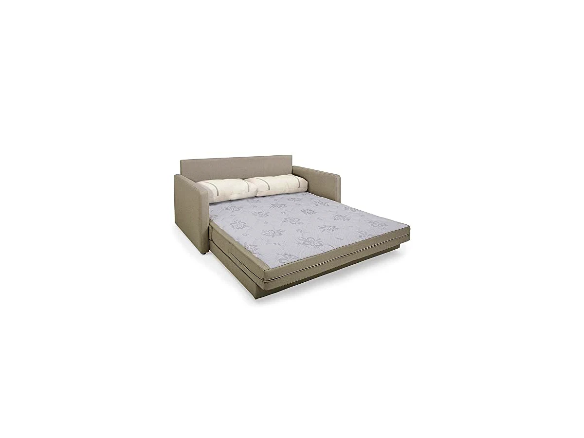 Sofá-Cama Casal 2 Lugares Herval Aurora, Linho Bege Areia, 146 cm