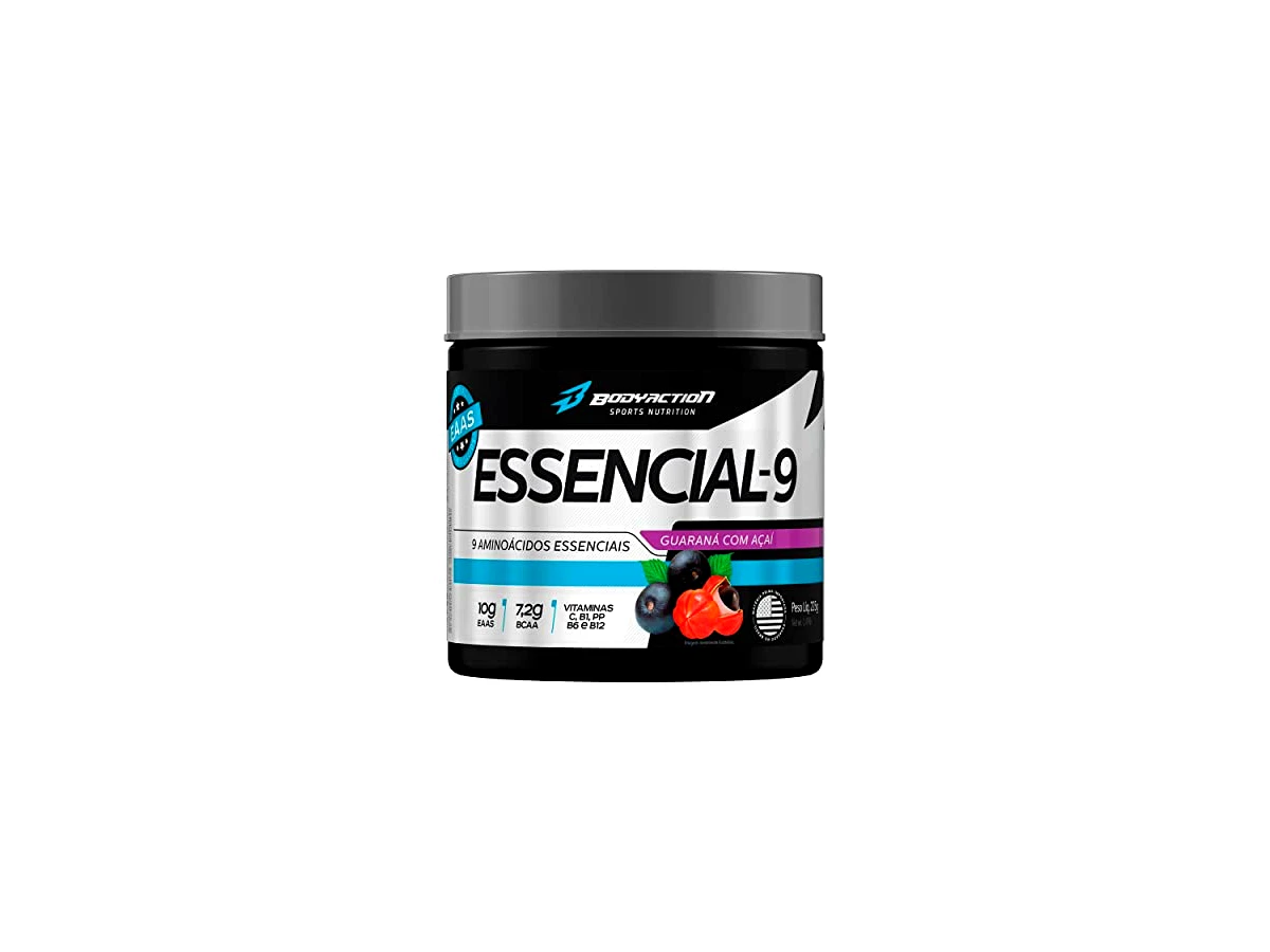 Bodyaction Essencial 9 EAA Aminoácidos Essenciais 225g Guaraná com Açaí