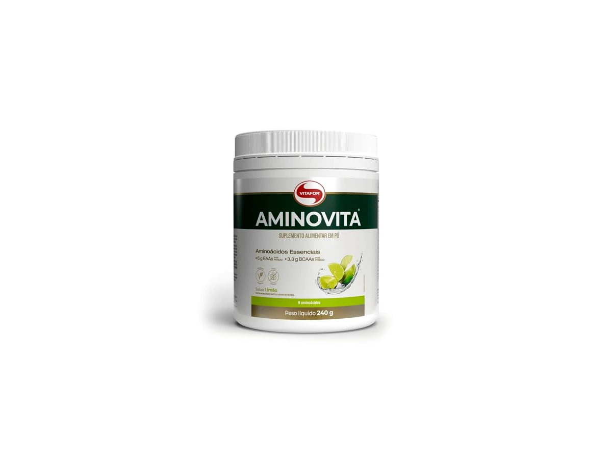 Vitafor Aminovita Aminoácidos Essenciais 240g Limão