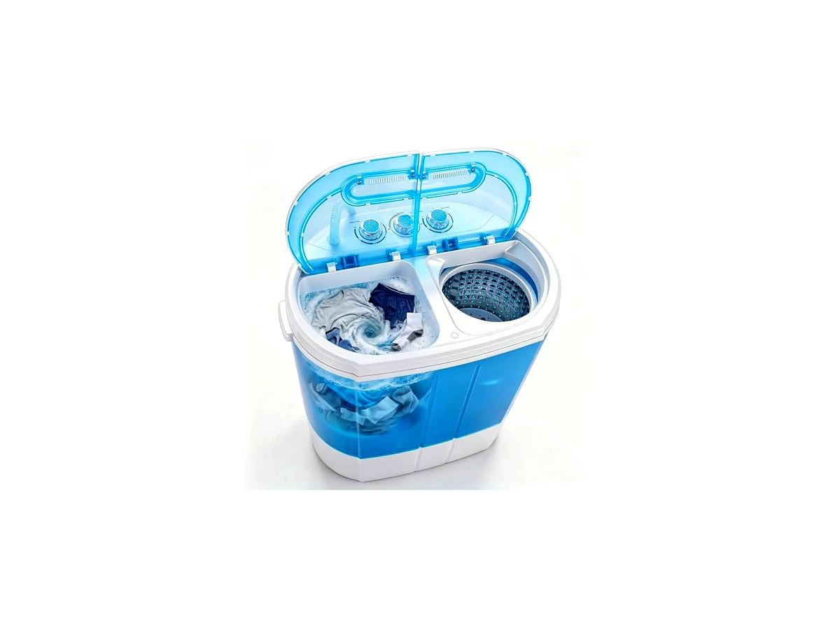 Máquina de Lavar Portátil Twin Tub 4,5kg Super Deal Compact Mini