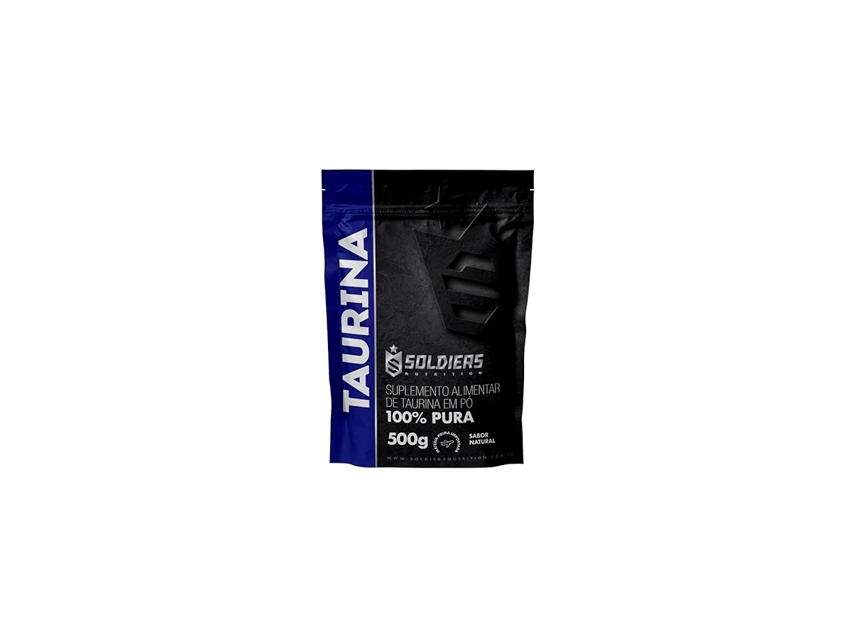 L-Taurina 500g - 100% Pura Importada - Soldiers Nutrition