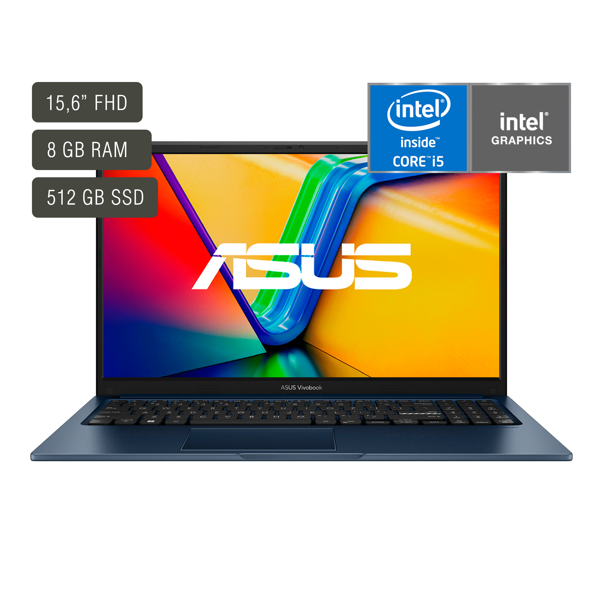 Notebook Asus Vivobook 15 Intel Core i5 8GB 512GB SSD Tela 15.6