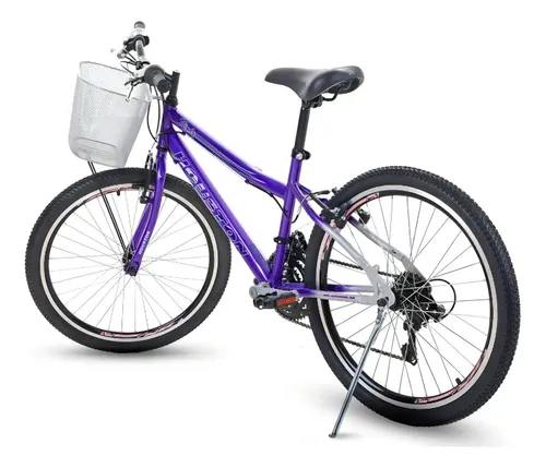 Bicicleta Houston Tina Aro 24 Juvenil com Bagageiro