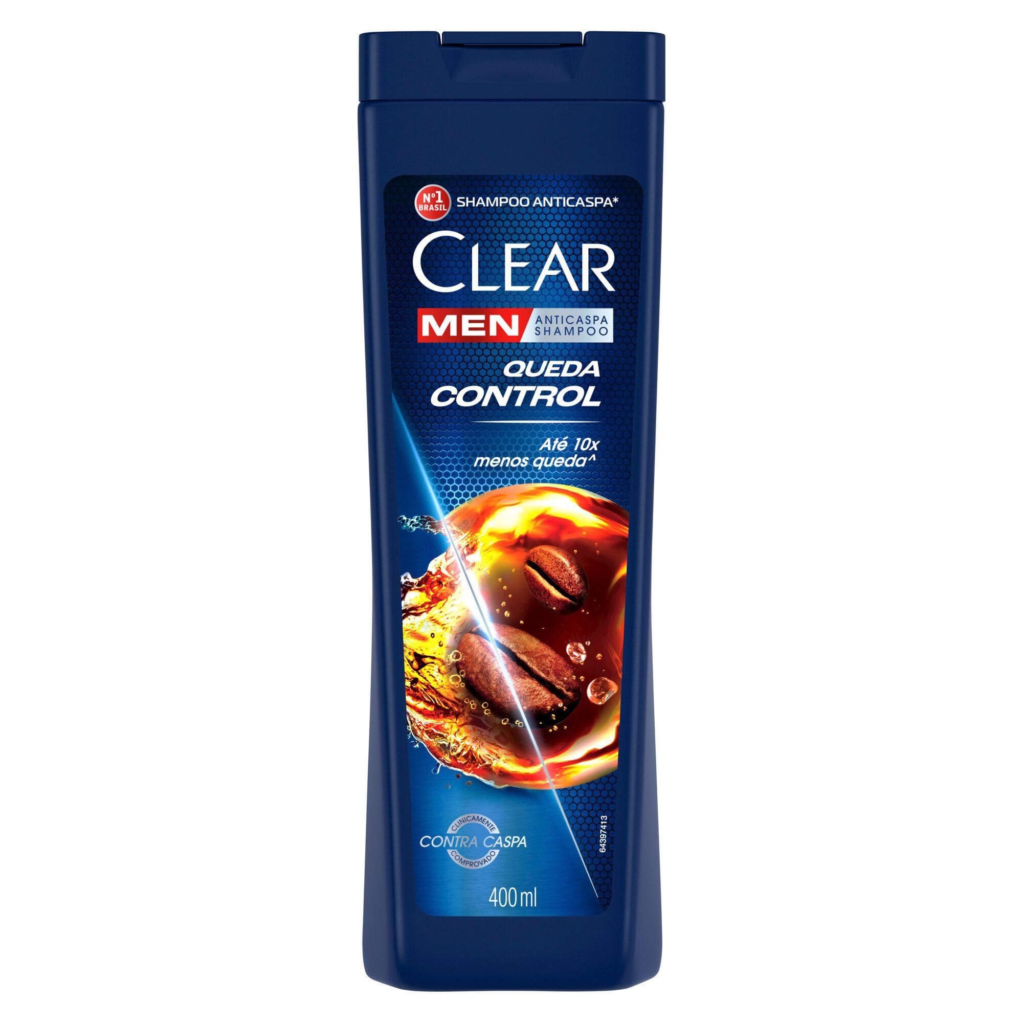 Shampoo Anticaspa e Antiqueda Clear Men Queda Control