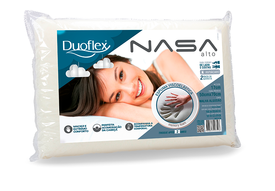 Travesseiro Viscoelastico NASA Duoflex Ortopedico Cervical
