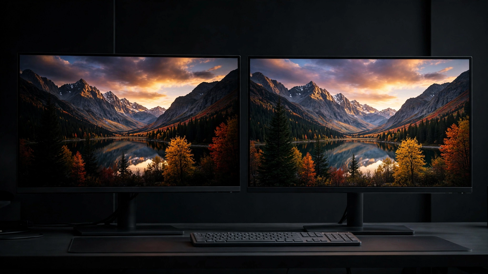 Comparativo lado a lado de monitor painel IPS vs painel VA